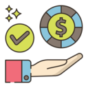 dollar,entertainment,hand,checkmark,offer,casino chip,free bet